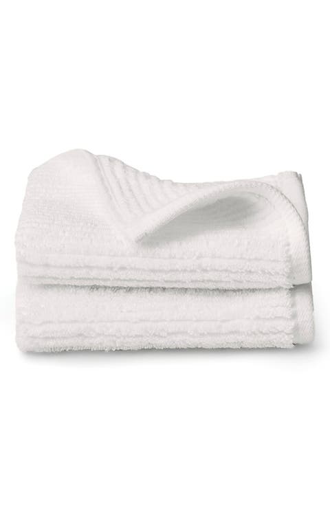 Set of 2 Ribbed Organic Cotton Washcloths