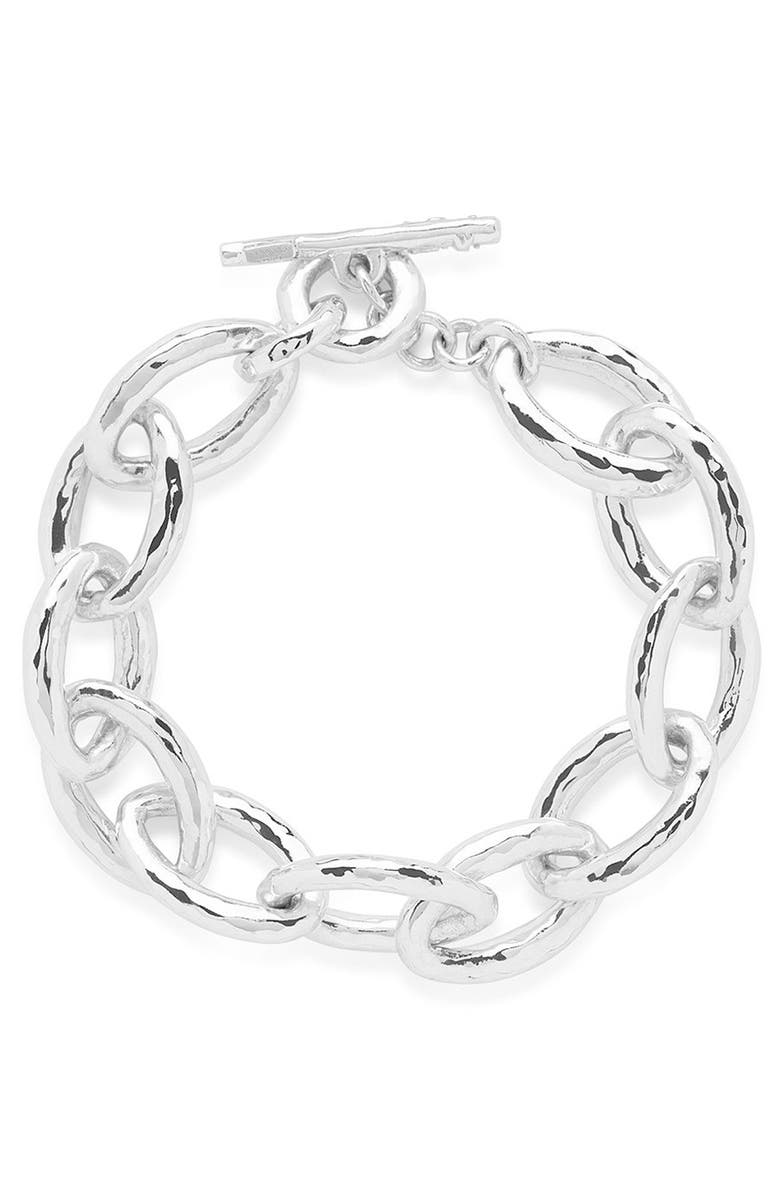 Ippolita Classico Bastille Link Bracelet, Main, color, Silver