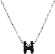 Pre-Owned Hermes Pop H Pendant Chain Necklace Metal and Enamel Mini