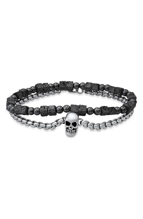 Men's Set of 2 Beaded Bracelets