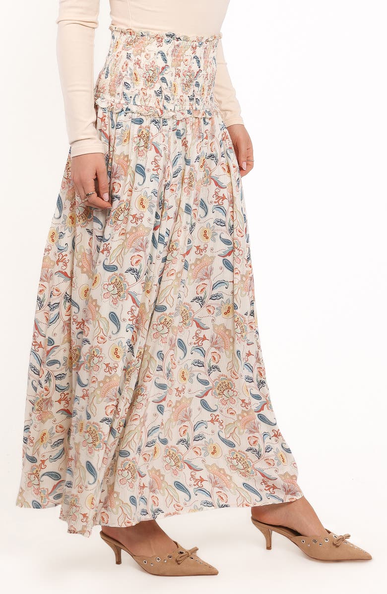 Petal & Pup Seana Paisley Smocked Waist Maxi Skirt, Alternate, color, 
