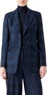 Akris Percival Check Wool Blazer