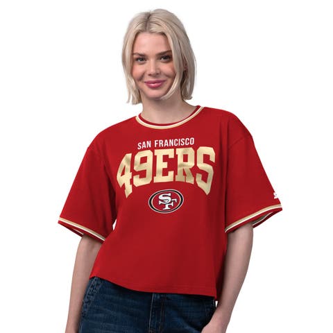 Women's Starter  Scarlet San Francisco 49ers Ace Cropped T-Shirt