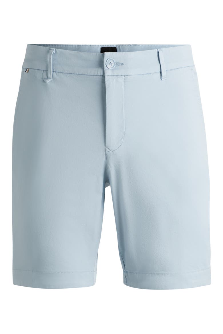Slice Stretch Cotton Shorts, Alternate, color, LIGHT BLUE