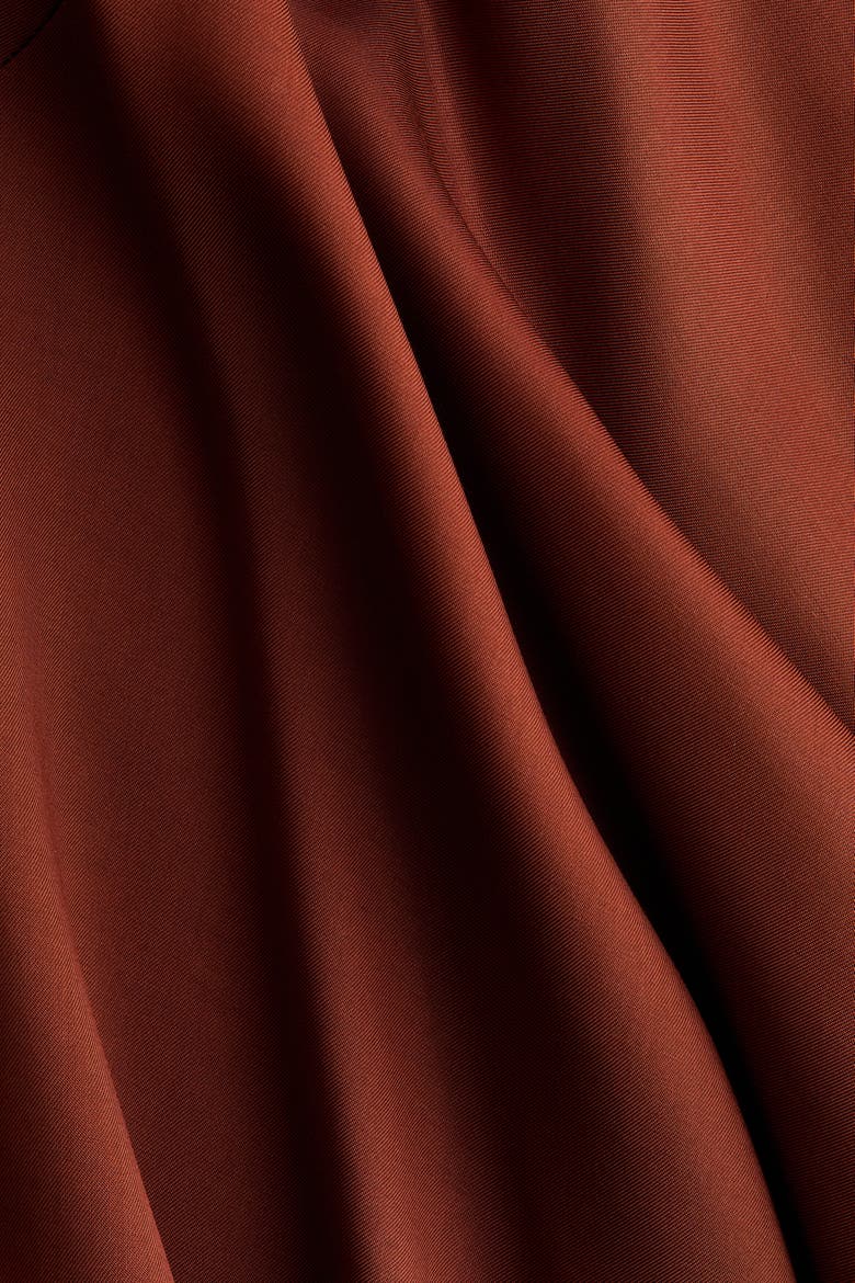 Asymmetric Viscose Skirt, Alternate, color, Rust brown