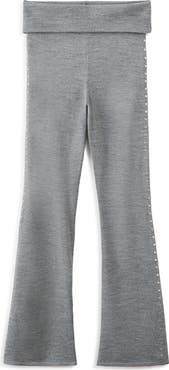 MANGO Studded Knit Trousers