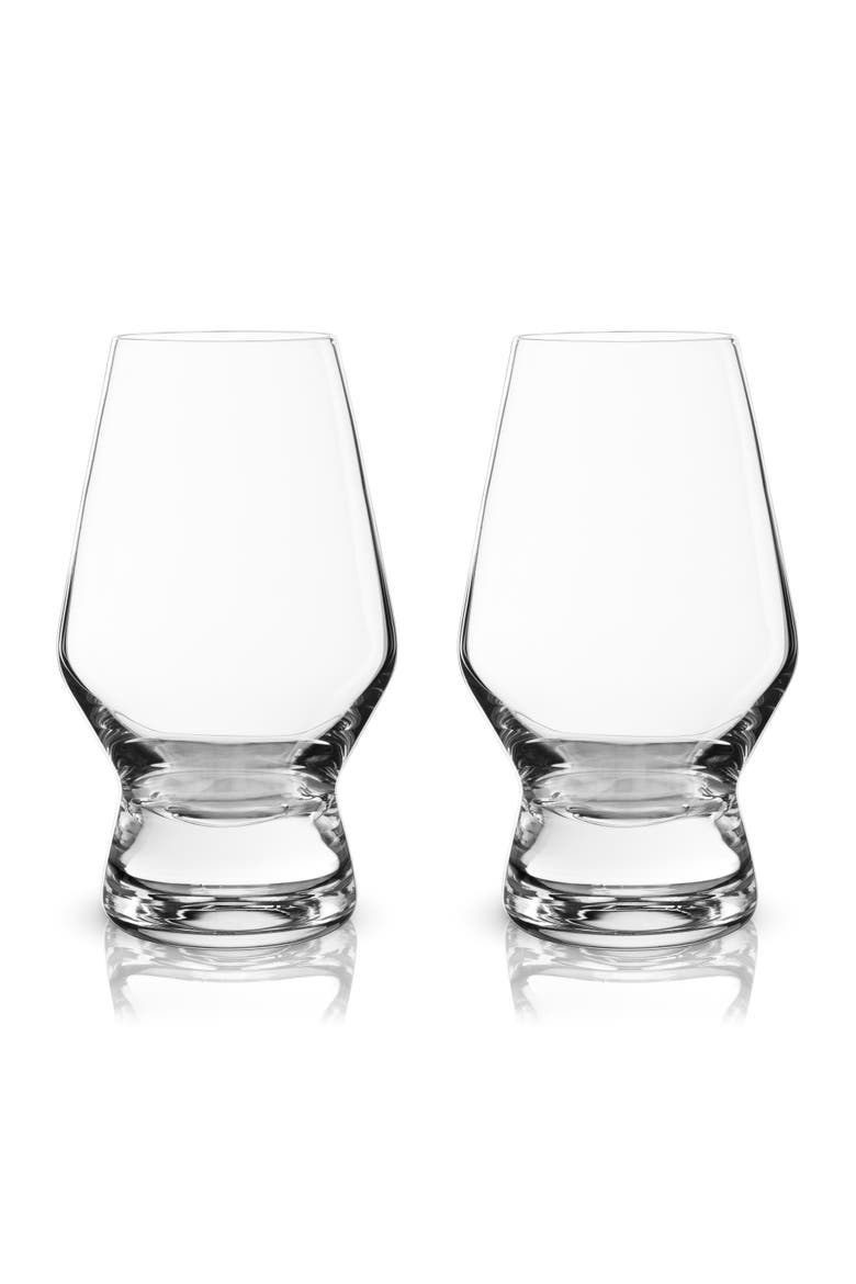 Raye Crystal Footed Scotch Glasses Set of 2, Alternate, color, CLEAR