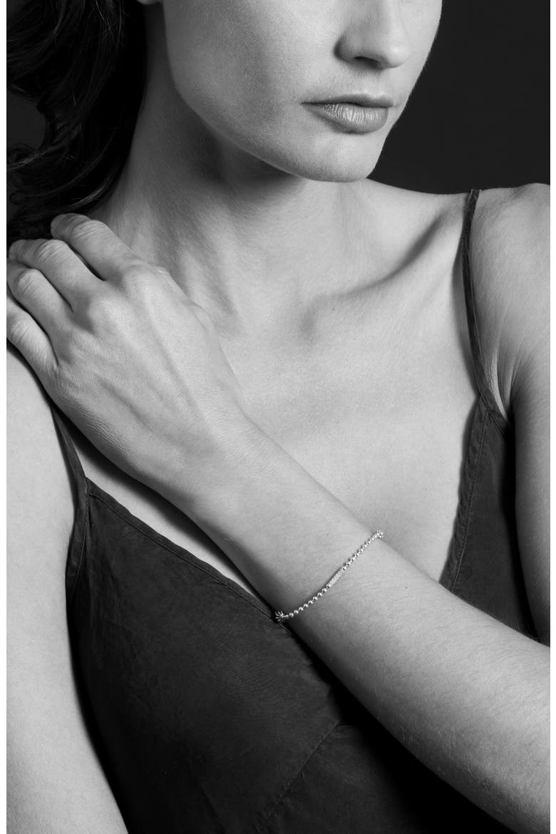Caviar Icon Bracelet, Alternate, color, SILVER