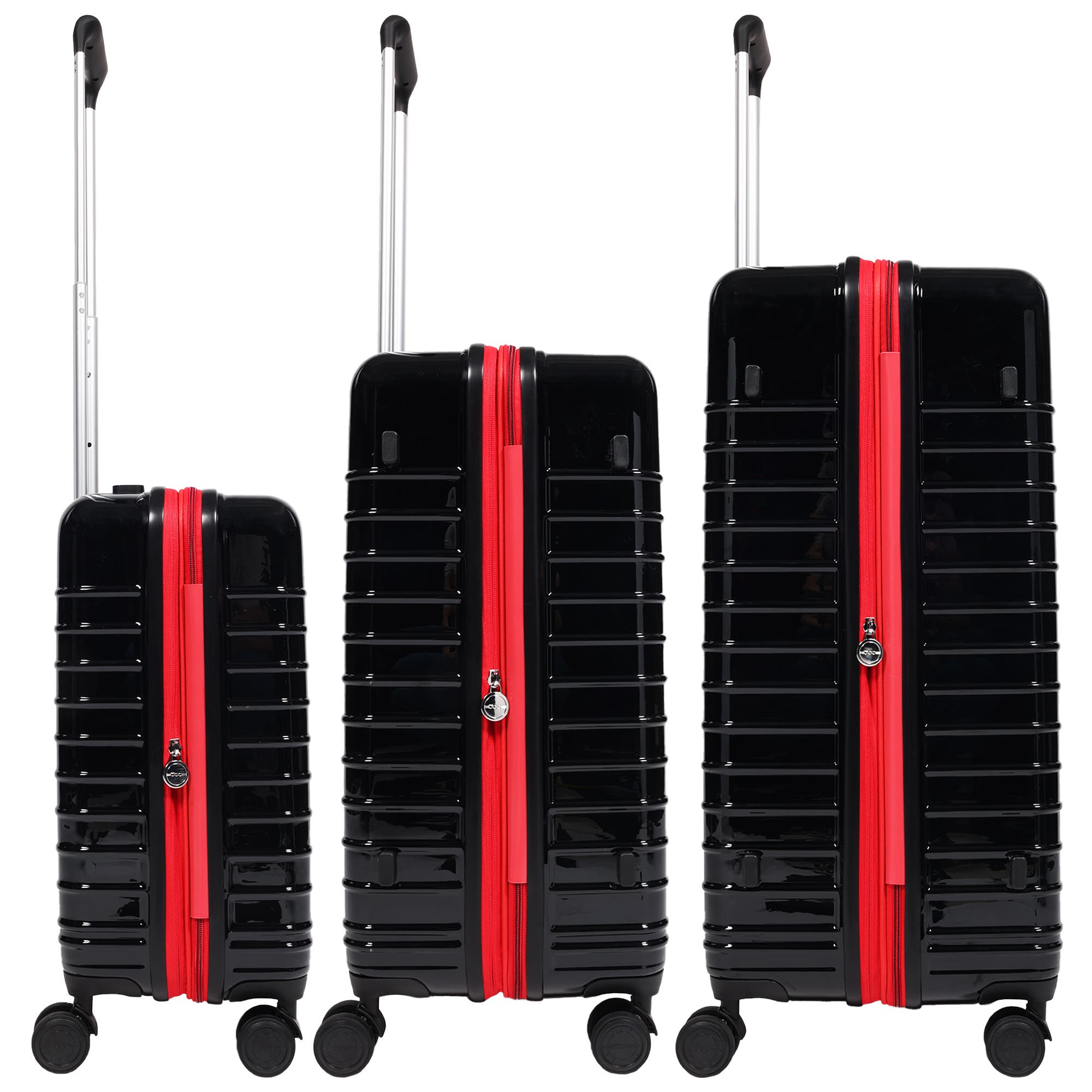 FUL / FIAT 3-Piece Expandable Hardside Spinner Luggage Set 22", 26.5", 31.5", Alternate, color, Black