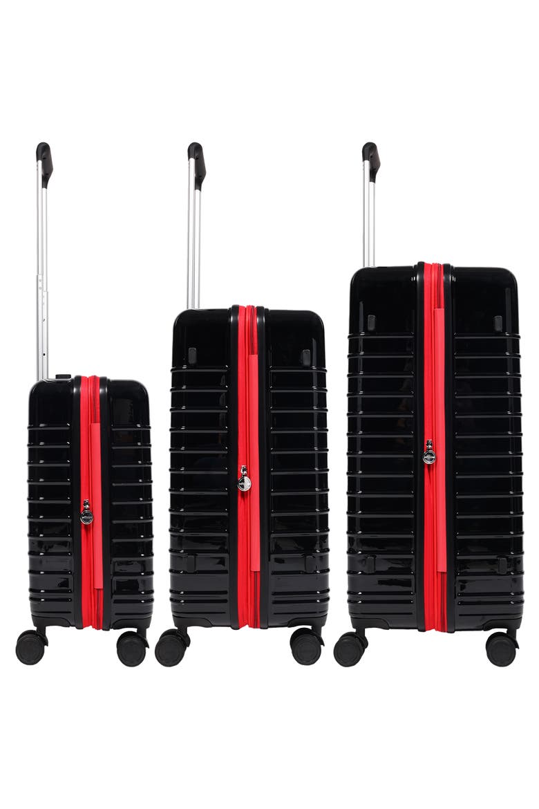 3-Piece Expandable Hardside Spinner Luggage Set 22", 26.5", 31.5", Alternate, color, BLACK