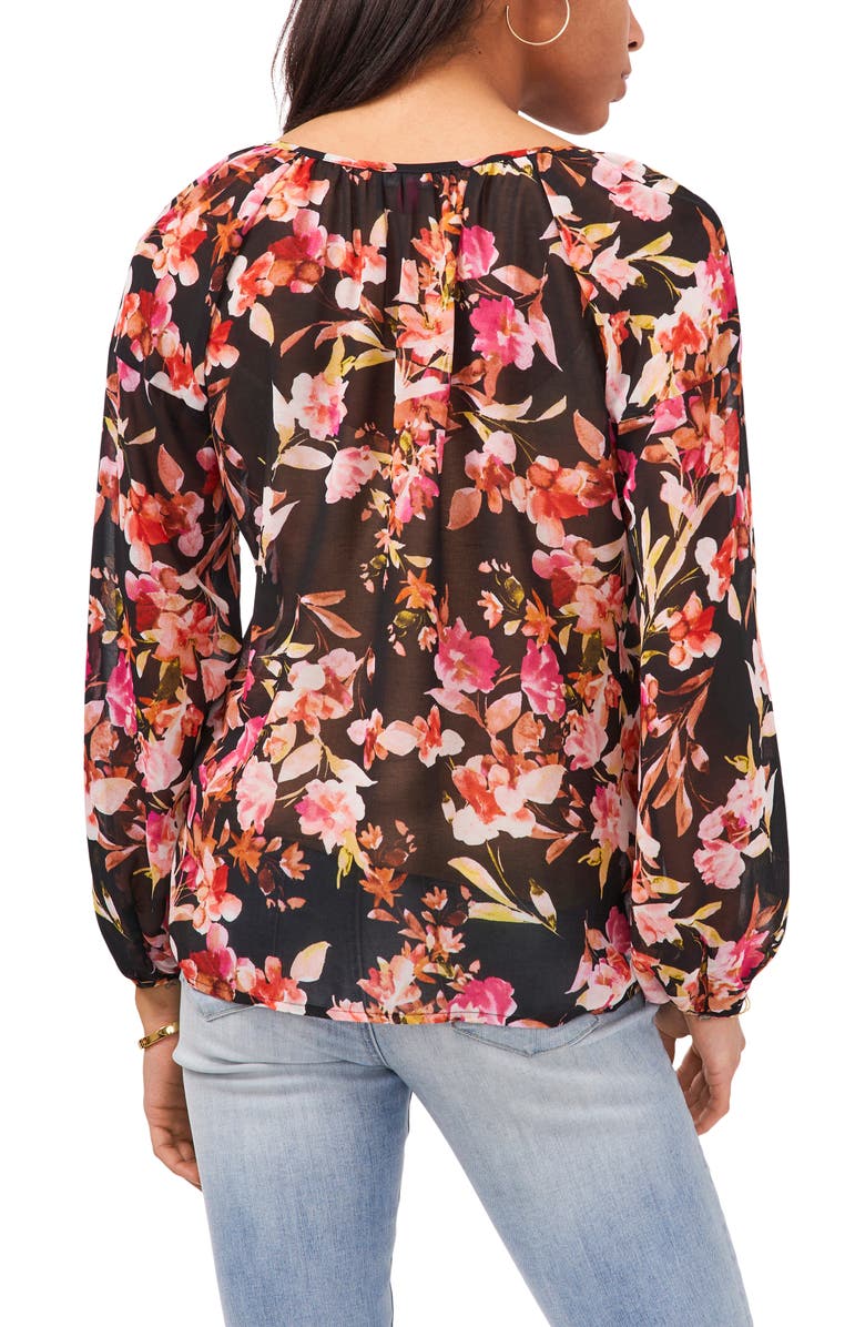 Vince Camuto Floral Peasant Blouse, Alternate, color,