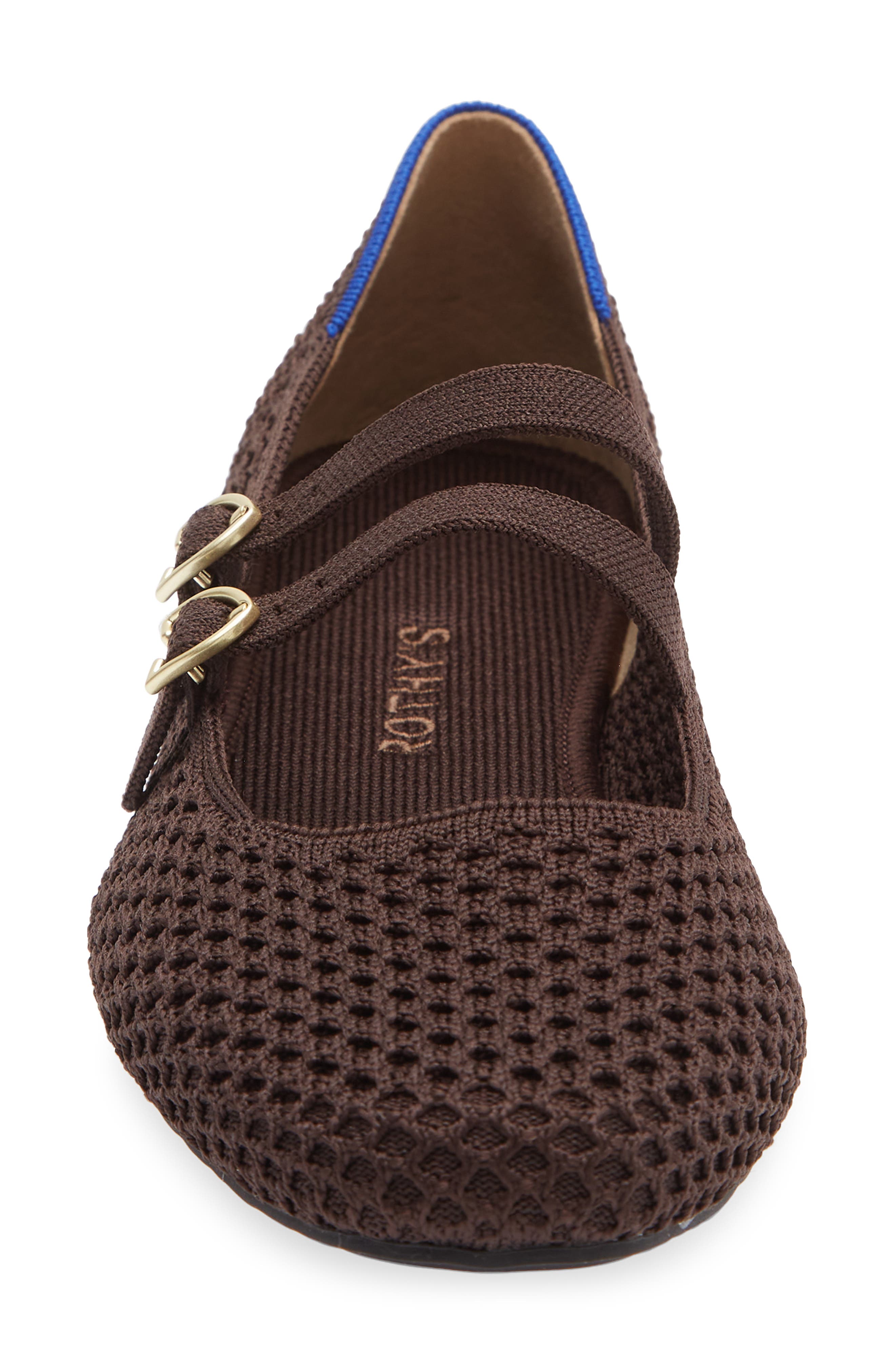 Rothy's The Double Buckle Many Jane, Alternate, color, Chocolate Mesh