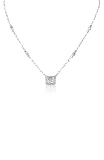 Kenneth Jay Lane Cubic Zirconia Halo Pendant Necklace