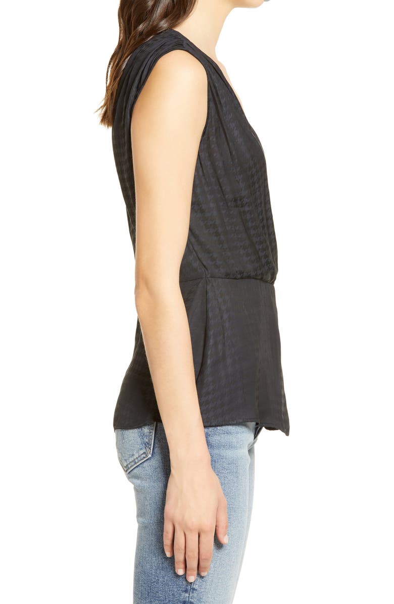 Chelsea28 Houndstooth Satin Drape Top, Alternate, color, 