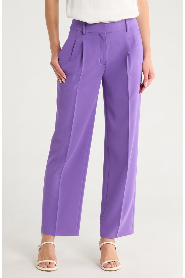 Double Pleat Trousers, Main, color, BRIGHT PEONY