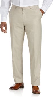 Oak Hill by DXL Big & Tall Linen-Blend Suit Pants