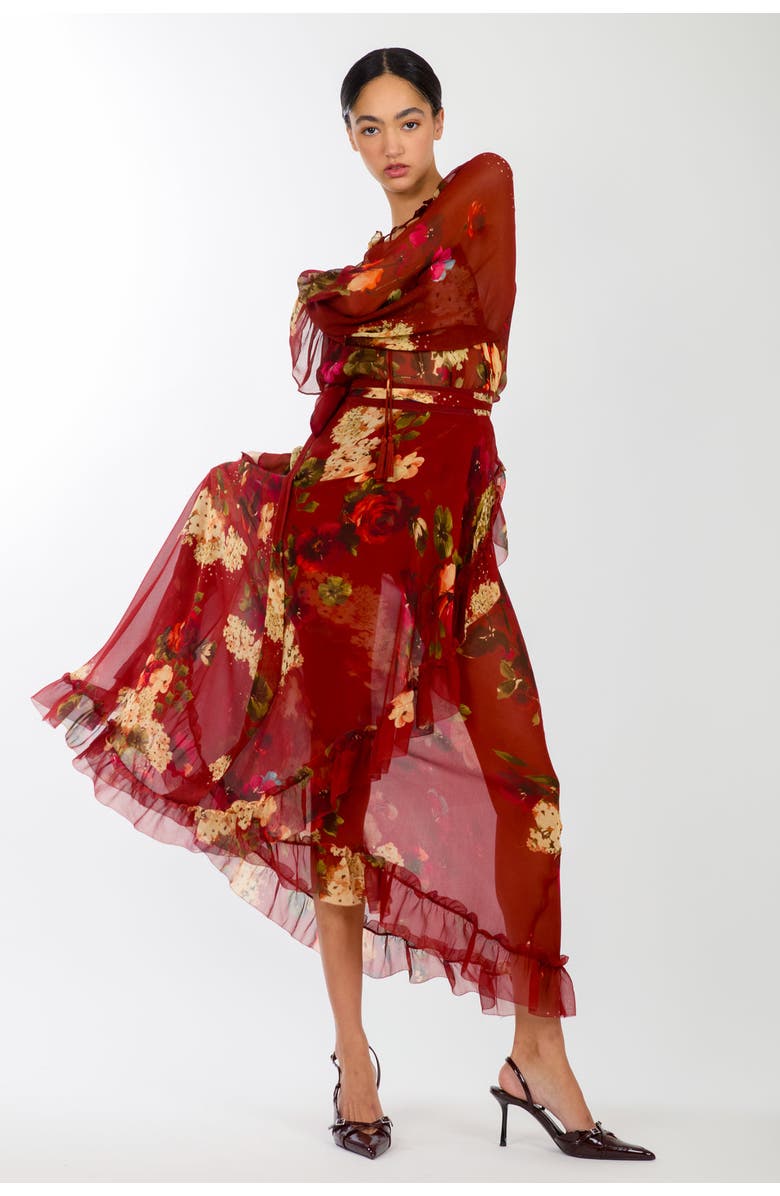 SECRET MISSION Murray Skirt, Main, color, Rose Floral