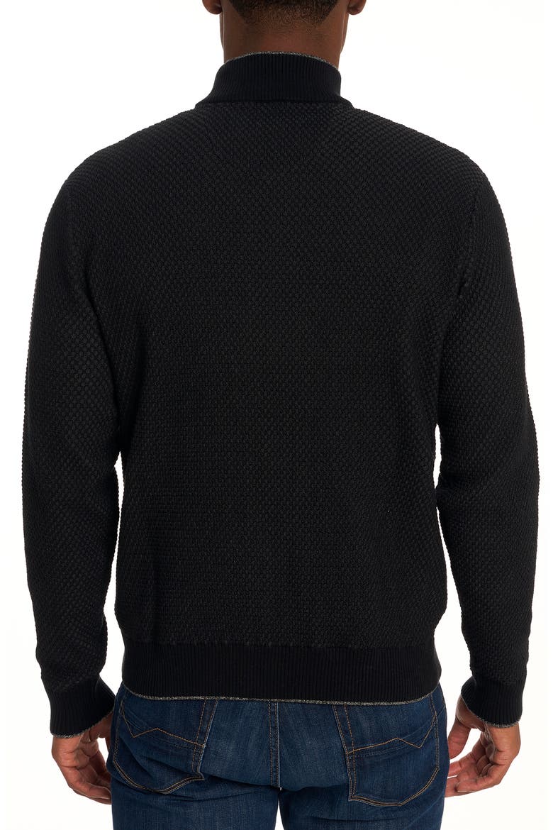 Buzz Cotton Zip Sweater, Alternate, color, BLACK