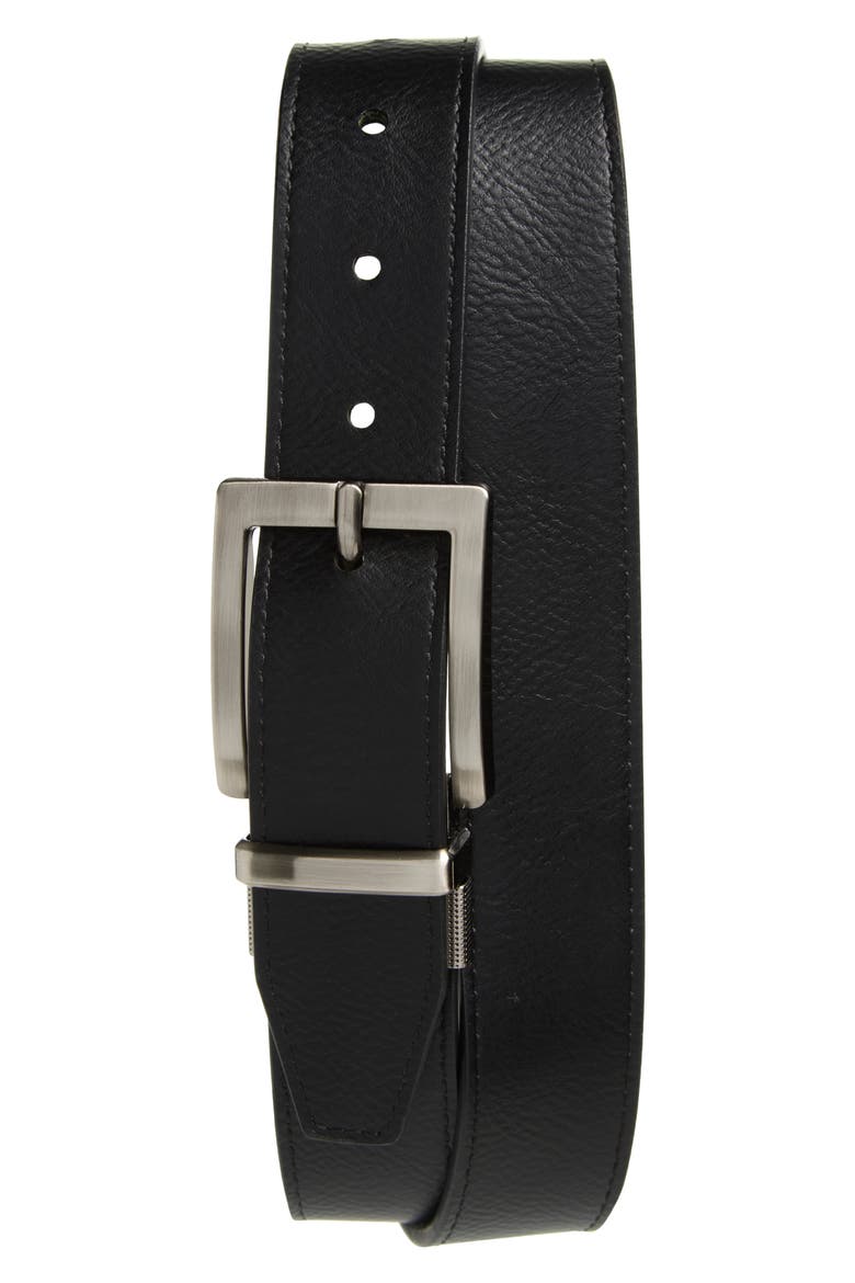 Core Reversible Leather Belt, Alternate, color, WHITE/ BLACK