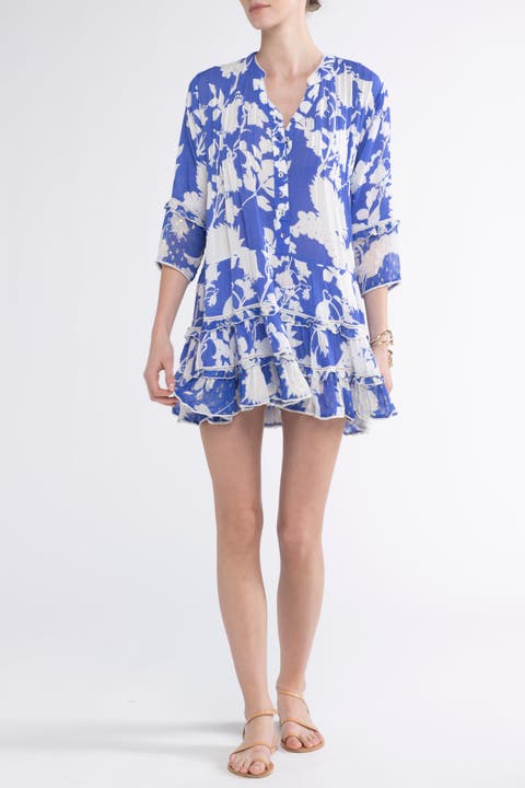 Bella Ciao Cover-Up Flower Mini Dress