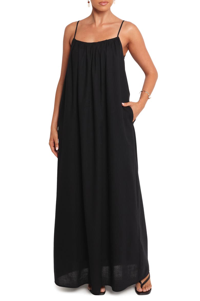 Lumina Sleeveless Maxi Dress, Main, color, BLACK
