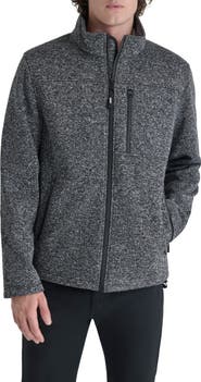 DKNY Sweater Knit Fleece Jacket