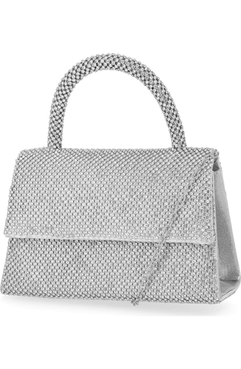 Jessica McClintock Remi Crystal Top Handle Bag, Alternate, color, 42N-Silver