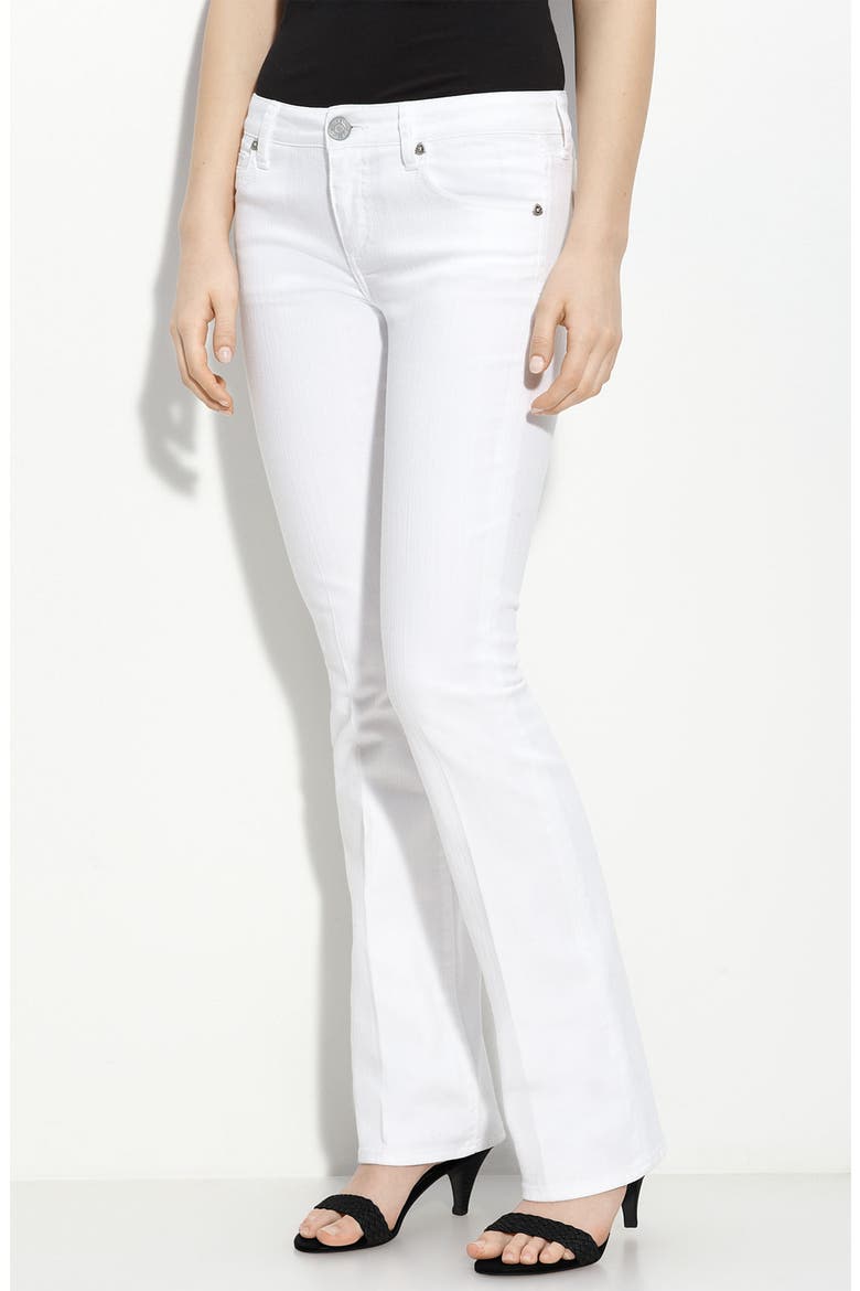Bootcut Stretch Jeans, Main, color, WHITE