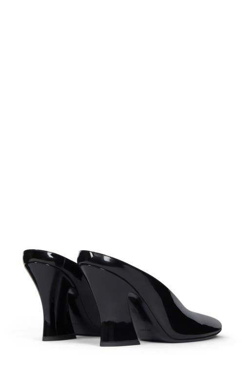 Givenchy Sculpted Heeled Mules In Patent Leather In Black