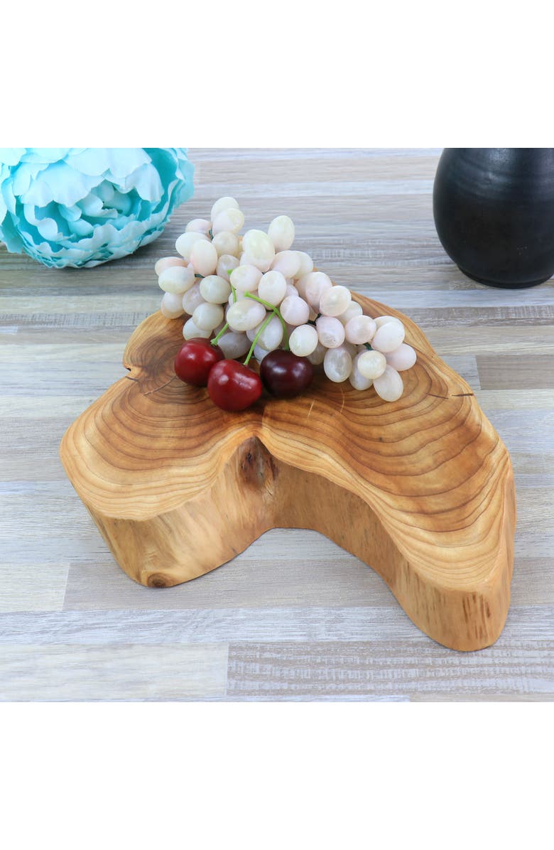 MARTHA STEWART Fir Root Elevated Server, Alternate, color, Brown