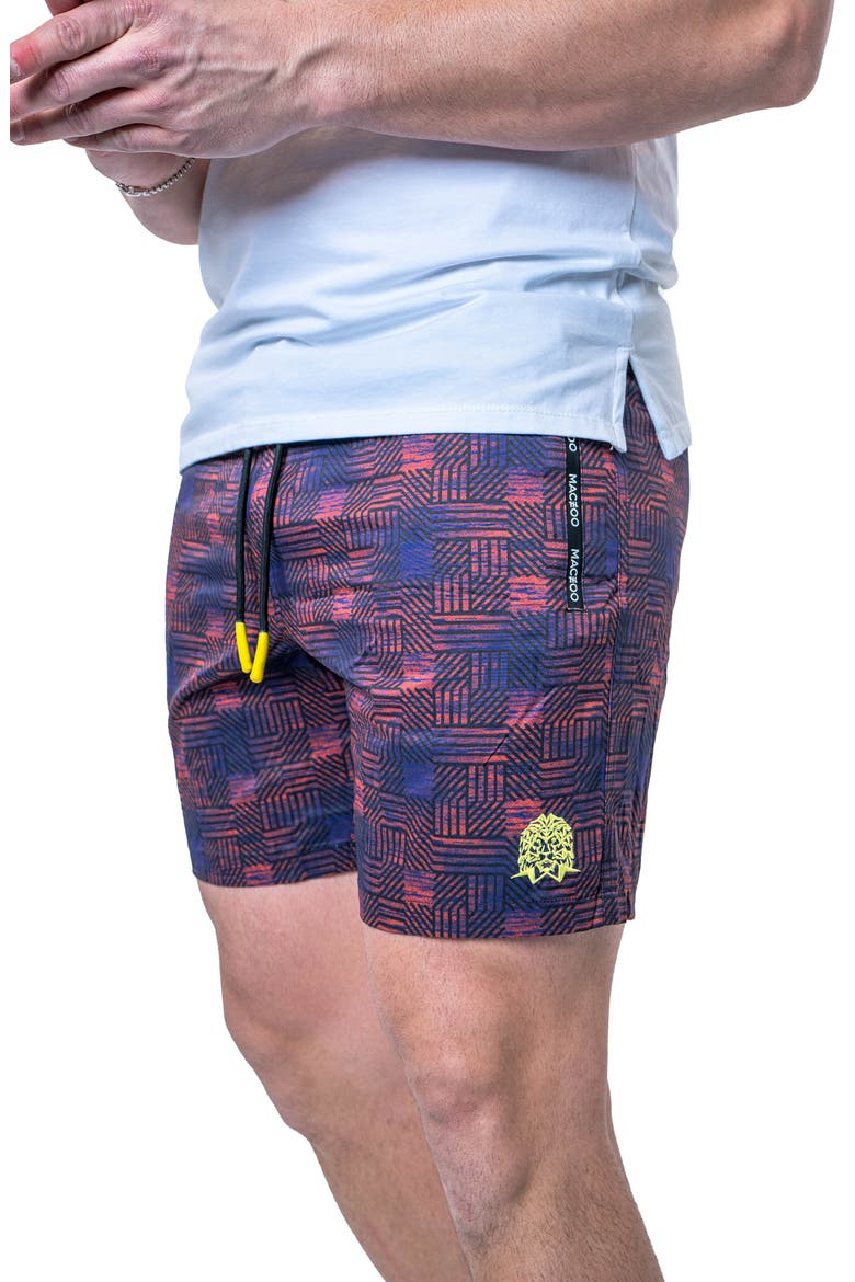 Swim Lion Circuit Multi Swim Trunks, Alternate, color, PINK MULTI