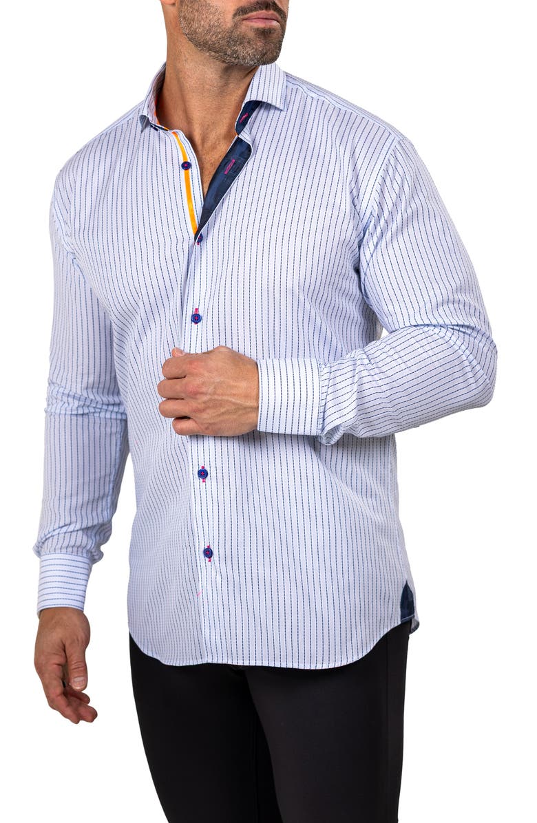 Maceoo Eins Marthy Contemporary Fit Cotton Button-Up Shirt, Alternate, color, 