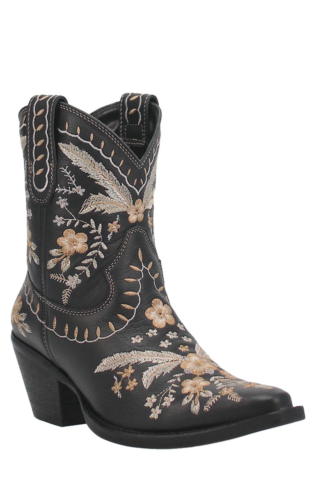 Dingo Primrose Western Boot, Main, color, Black
