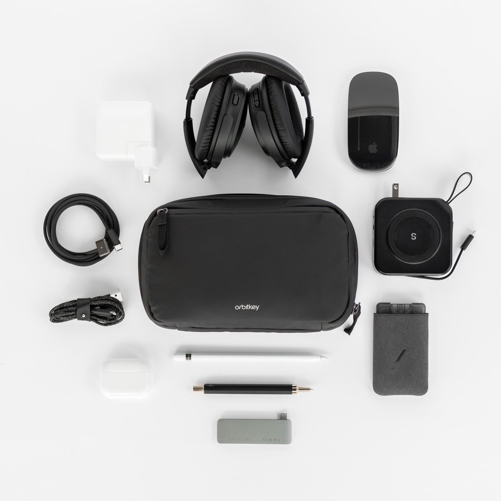 Orbitkey 2-in-1 Tech Accessory Pouch, Alternate, color, Black