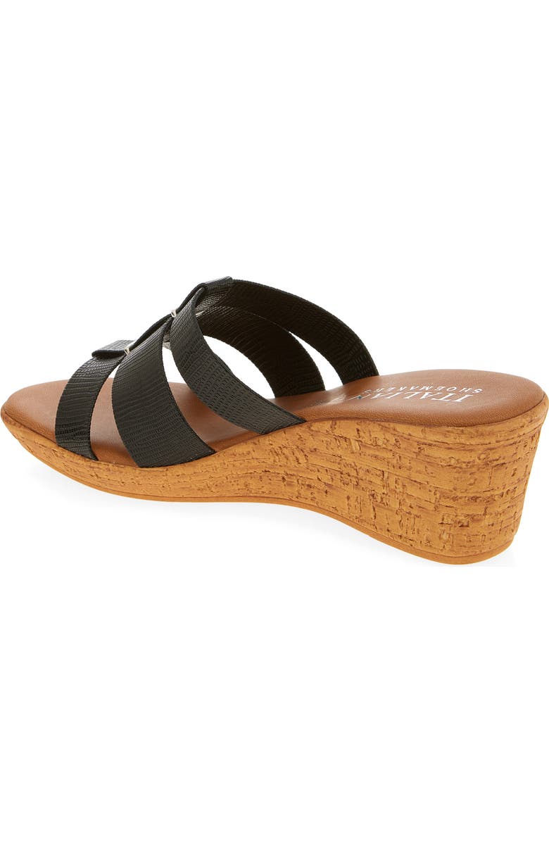 ITALIAN SHOEMAKERS Yuna Wedge Sandal, Alternate, color, Black