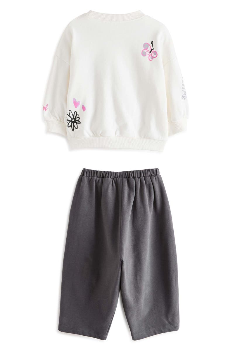 NEXT Kids' Appliqué Sweatshirt & Sweatpants Set, Alternate, color, 