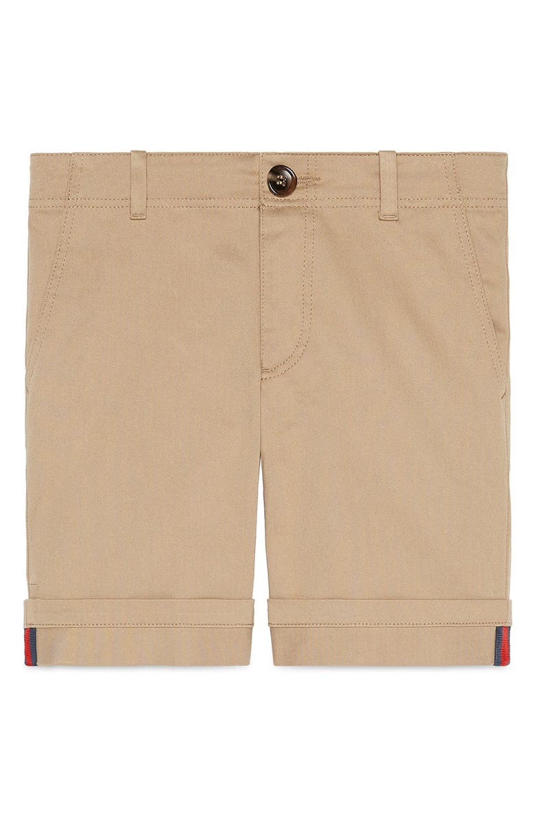 Gucci Stretch Cotton Shorts, Main, color, 