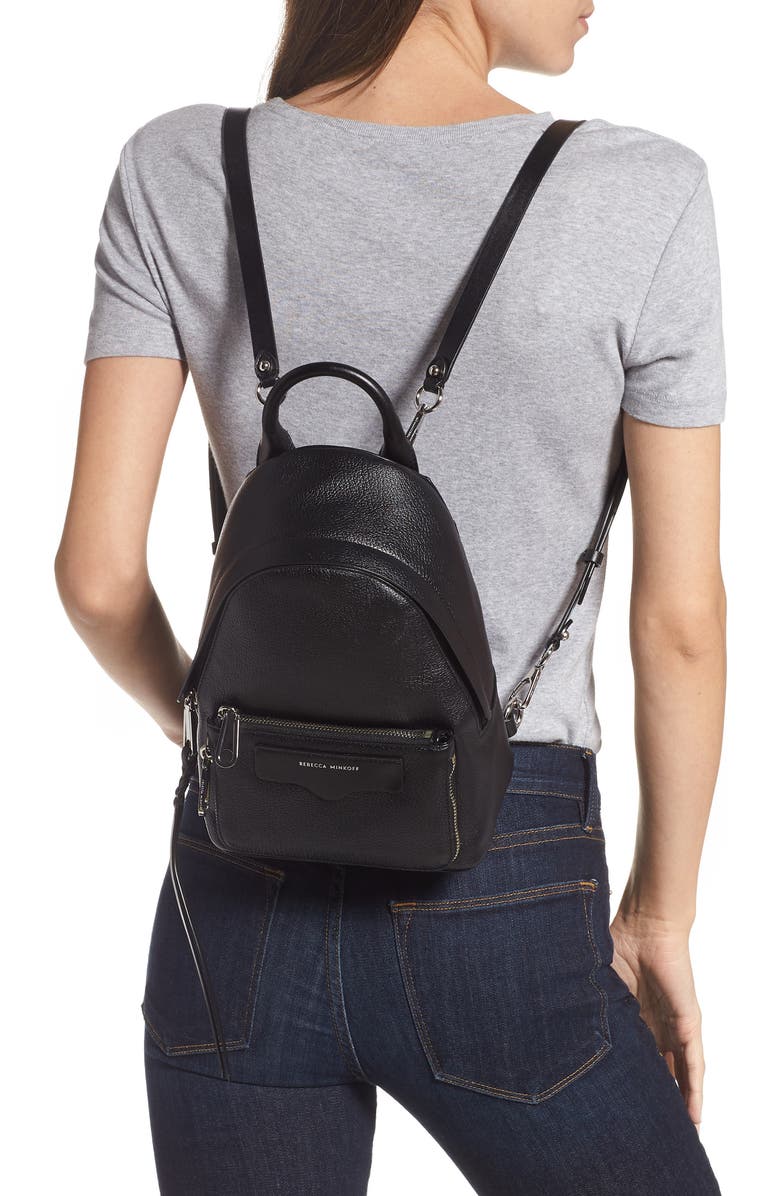 Rebecca Minkoff Mini Emma Convertible Leather Backpack, Alternate, color,