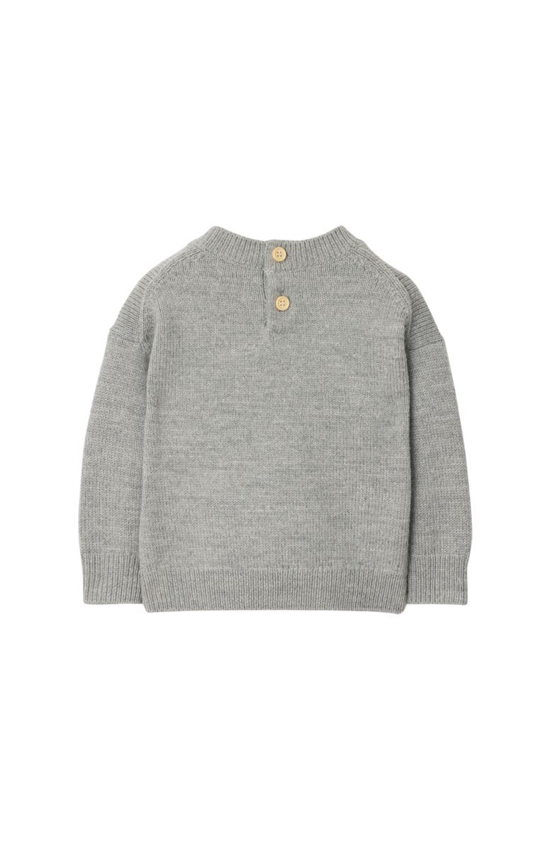 Burberry Thomas Bear Wool Sweater, Alternate, color, Light Grey Melange