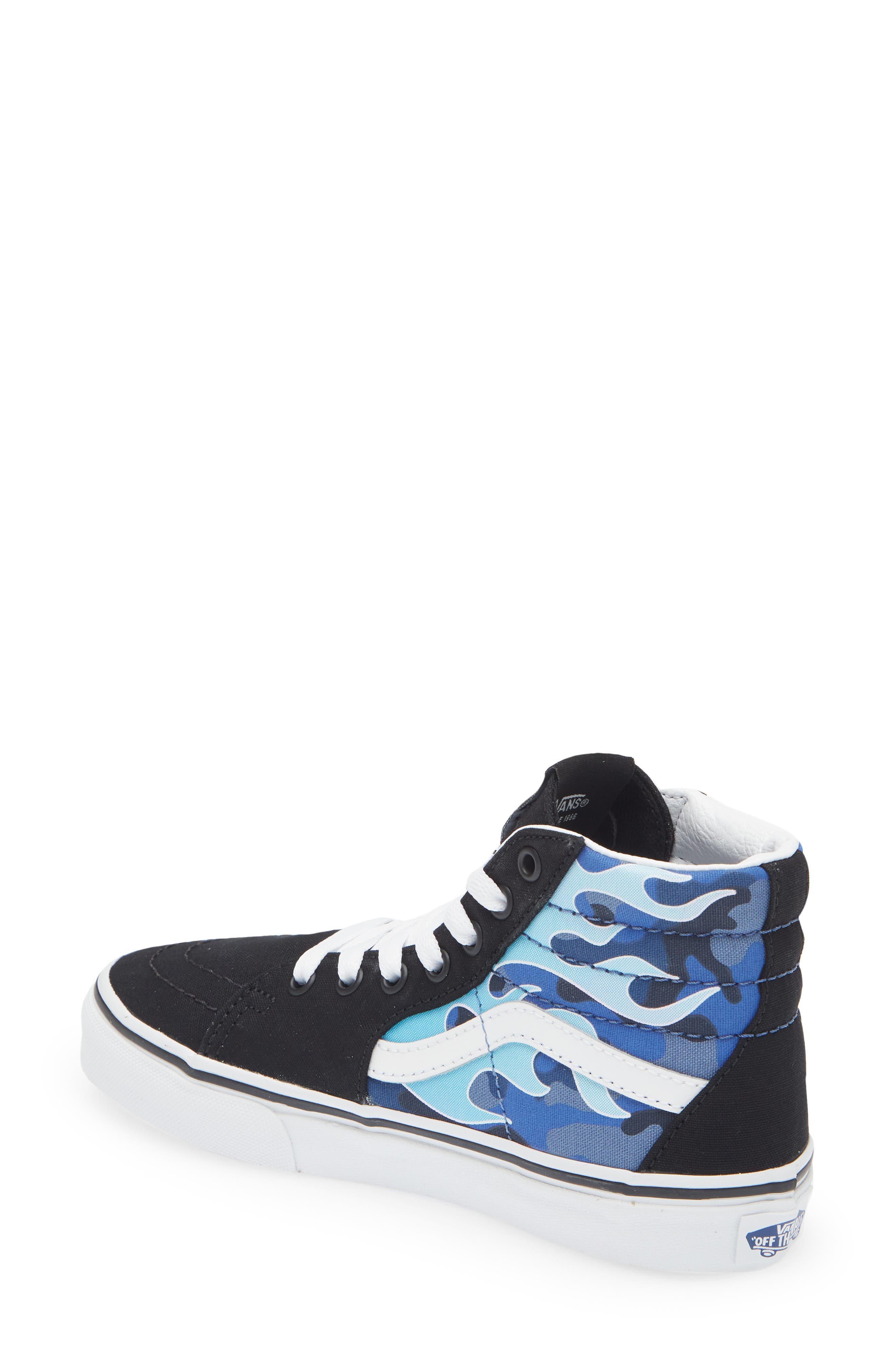 Vans Sk8-Hi Camo Flame High Top Sneaker, Alternate, color, 