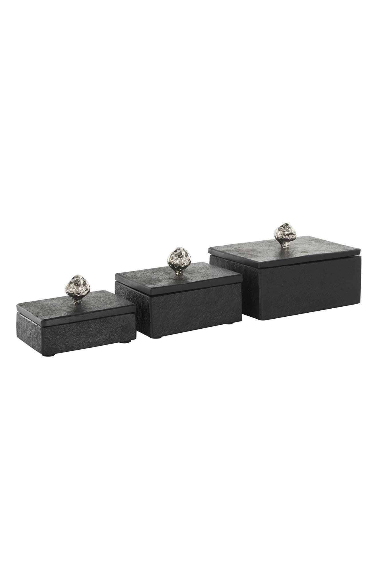 VIVIAN LUNE HOME Contemporary Set of 3 Decorative Marble Boxes ...