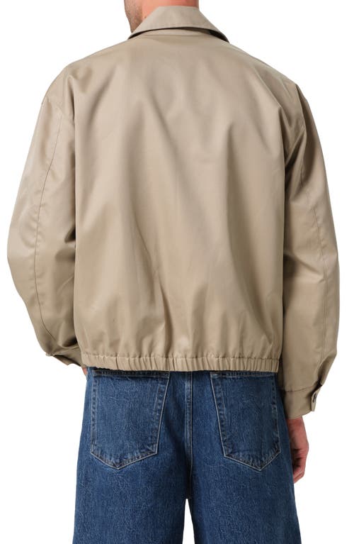 Agolde Torres Cotton-blend Twill Jacket In Khaki (light Tan)