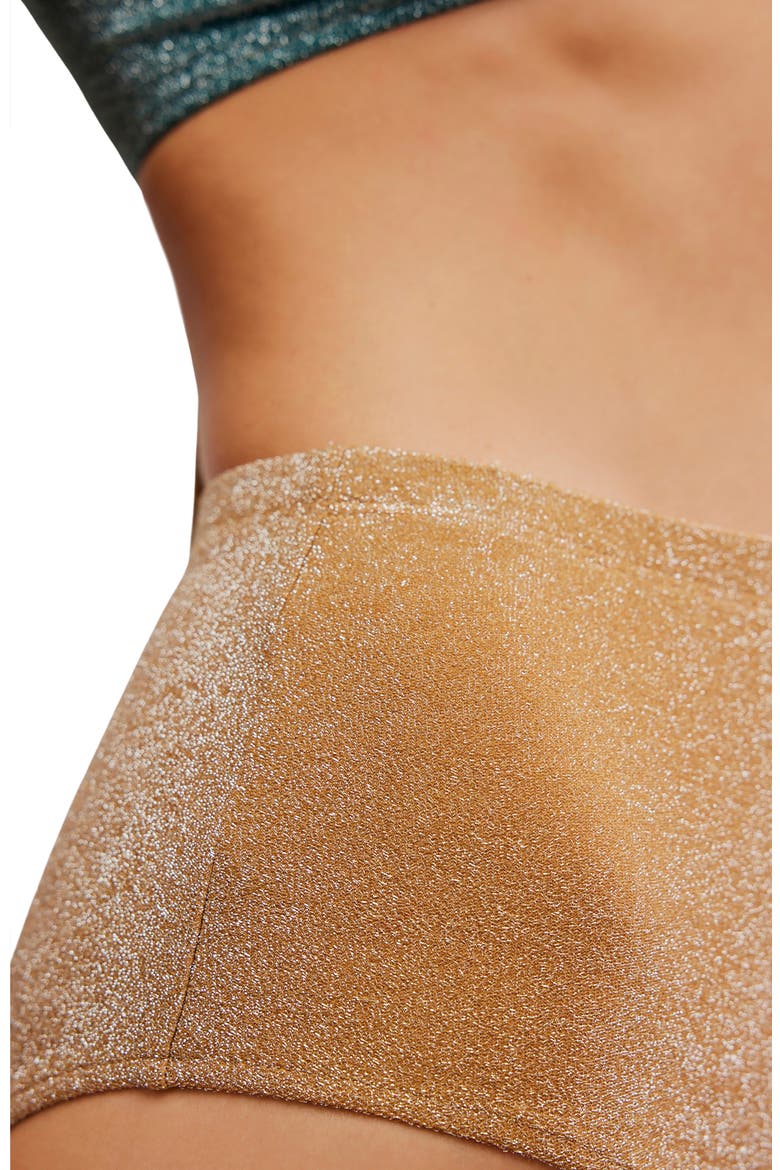 Billie High Waist Bikini Bottoms, Alternate, color, DOLCE DE LEITE