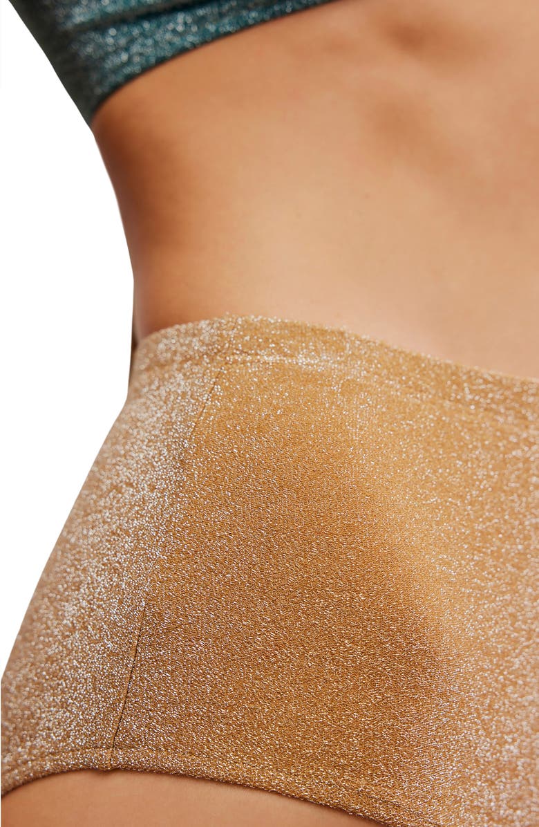 free-est by Free People Billie High Waist Bikini Bottoms, Alternate, color, Dolce De Leite