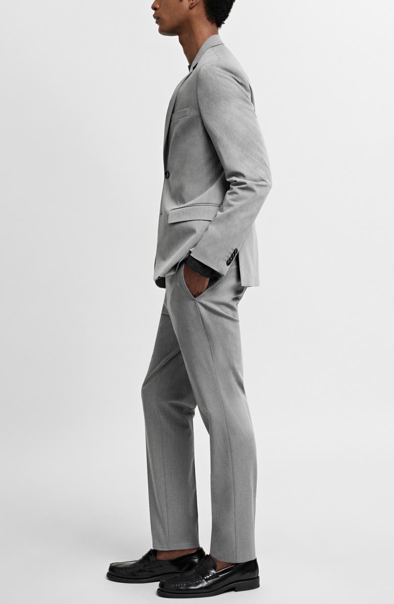 MANGO Superslim Fit Grey Stretch Sport Coat, Alternate, color, 