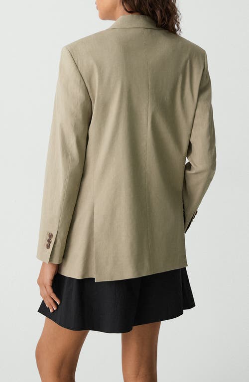 Theory Relaxed Blazer In Good Linen In Gray