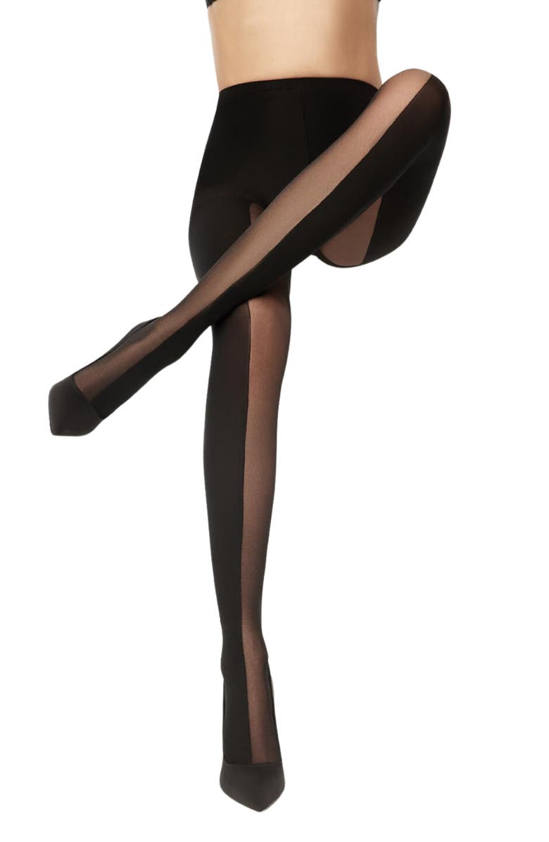 LECHERY<sup>®</sup> Half Sheer Half Opaque Tights, Alternate, color, 