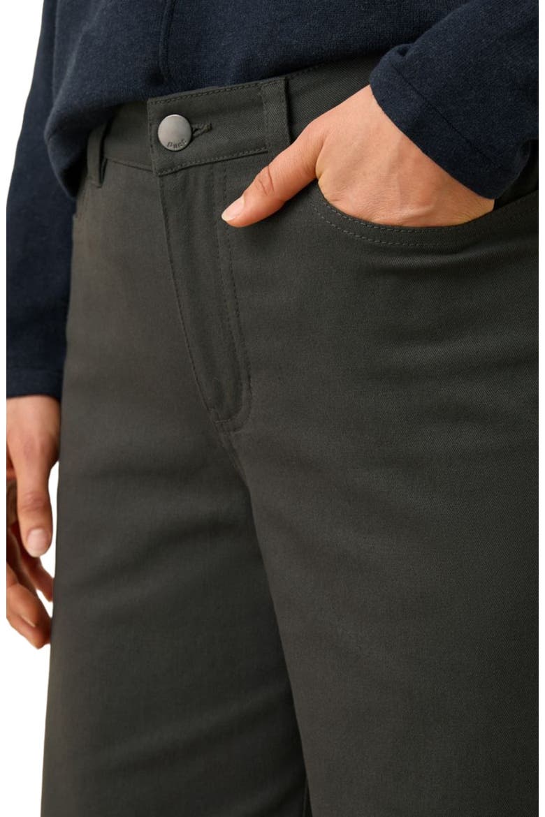 Organic Cotton Stretch Twill Wide Leg Pant, Alternate, color, Oak