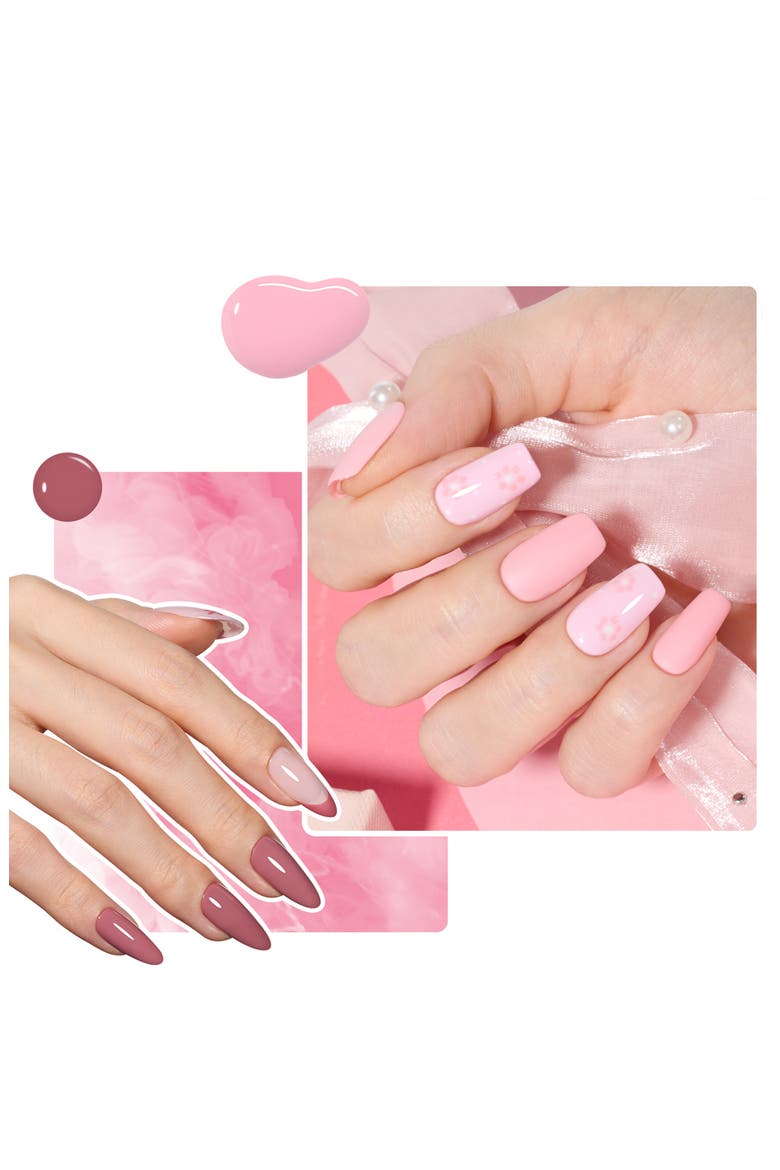 Romantic Blush Gel Polish Set 6 Colors, Alternate, color, Nude Pink