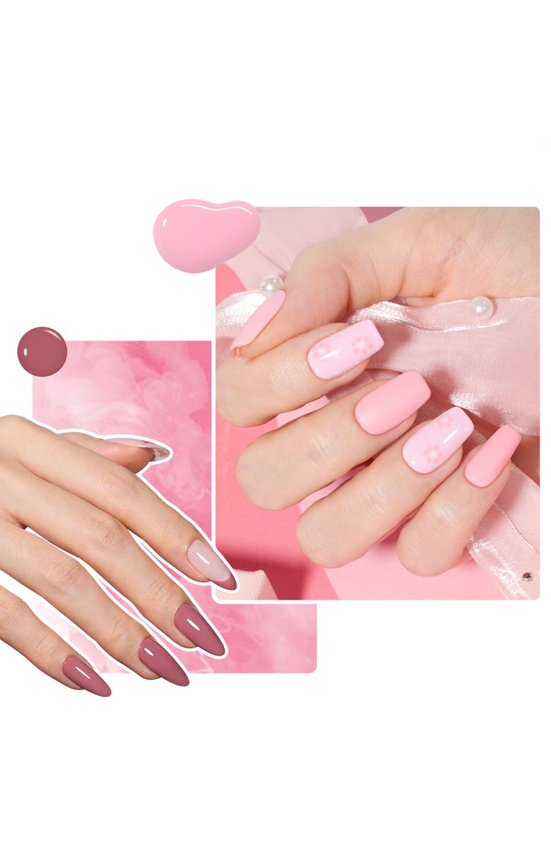 Beetles Romantic Blush Gel Polish Set 6 Colors, Alternate, color, Nude Pink